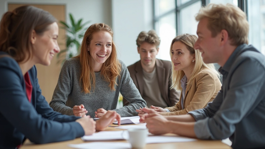Skupina študentov vedúcich konverzáciu v triedne