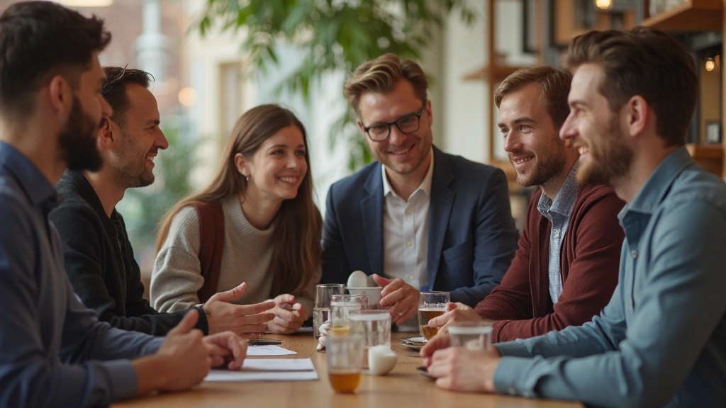 Skupiny ľudí diskutujúcich v konverzačnej skupine o jazykoch