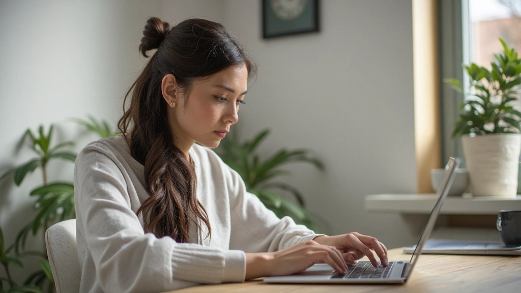 Študent študujúci online kurz na notebooku